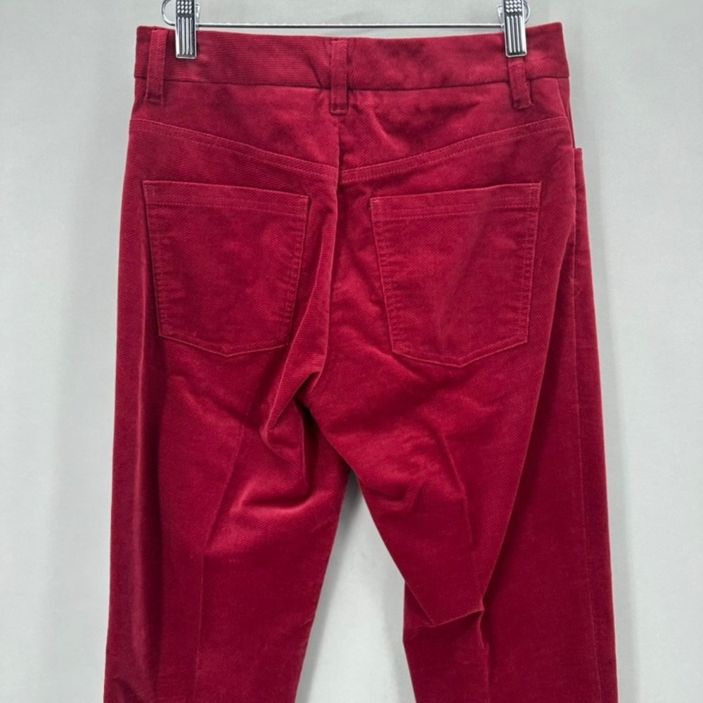 Zadig & Voltaire Pesto Velvet Pants Womens Size S Red Straight Leg‎ Party Glam - Picture 4 of 12